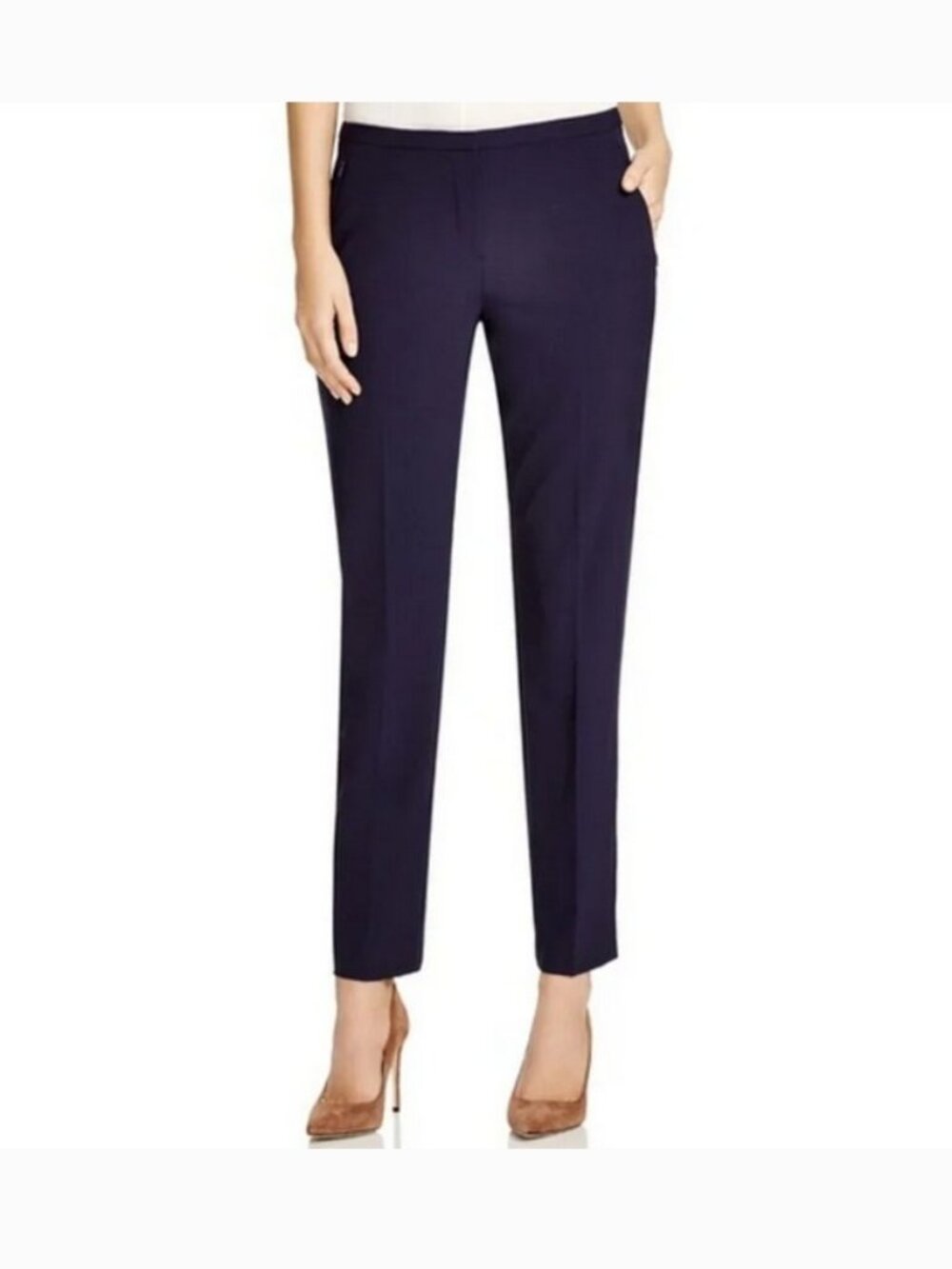Tahari Navy Tailored Dress Pants